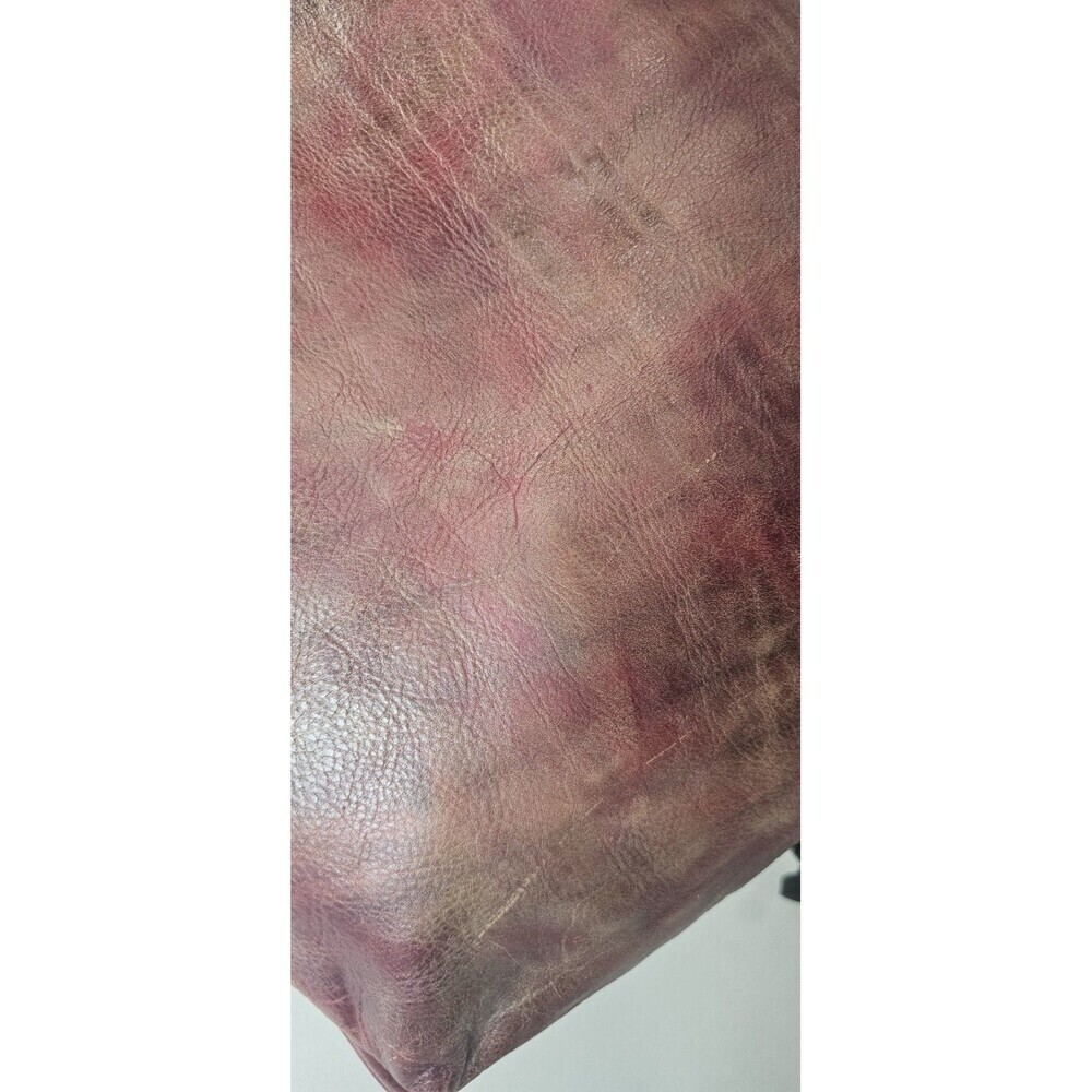 Rare Bed Stu Skye Leather Tote Bag Cobbler Series Pink Purple Whipstitch New - Picture 5 of 16